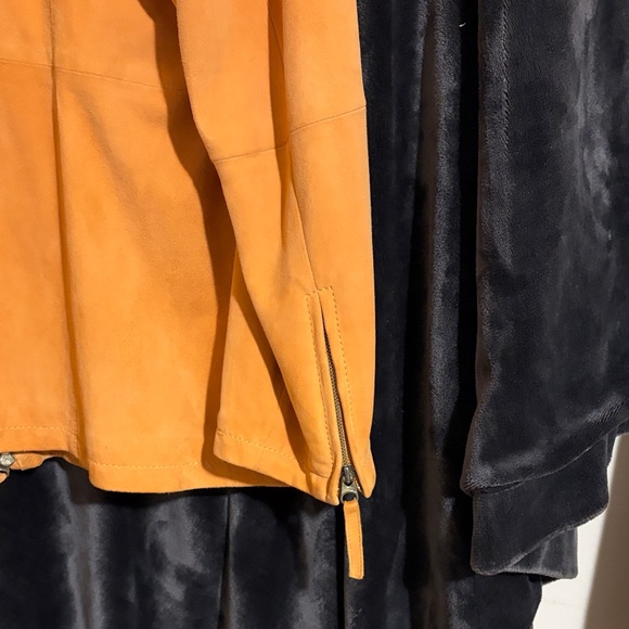 Marina Rinaldi Orange Leather Jacket - Picture 8 of 10